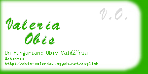 valeria obis business card